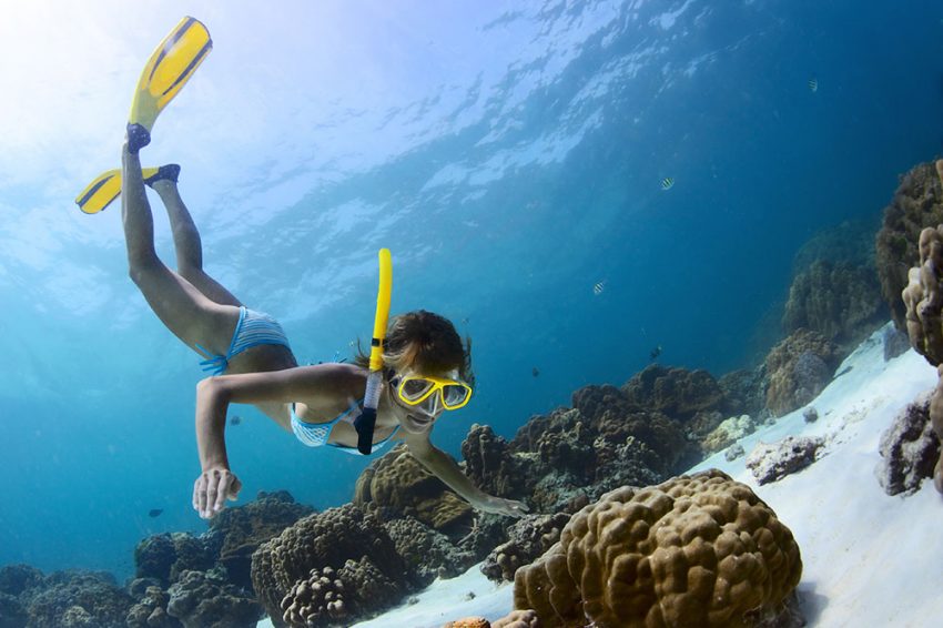 Young Lady Snorkeling